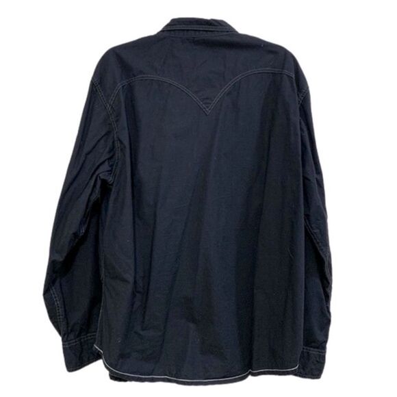 ARIZONA Shirt Men’s XXL Black Western Pearl Snap Pockets 100% Cotton Cowboy. - Picture 2 of 11